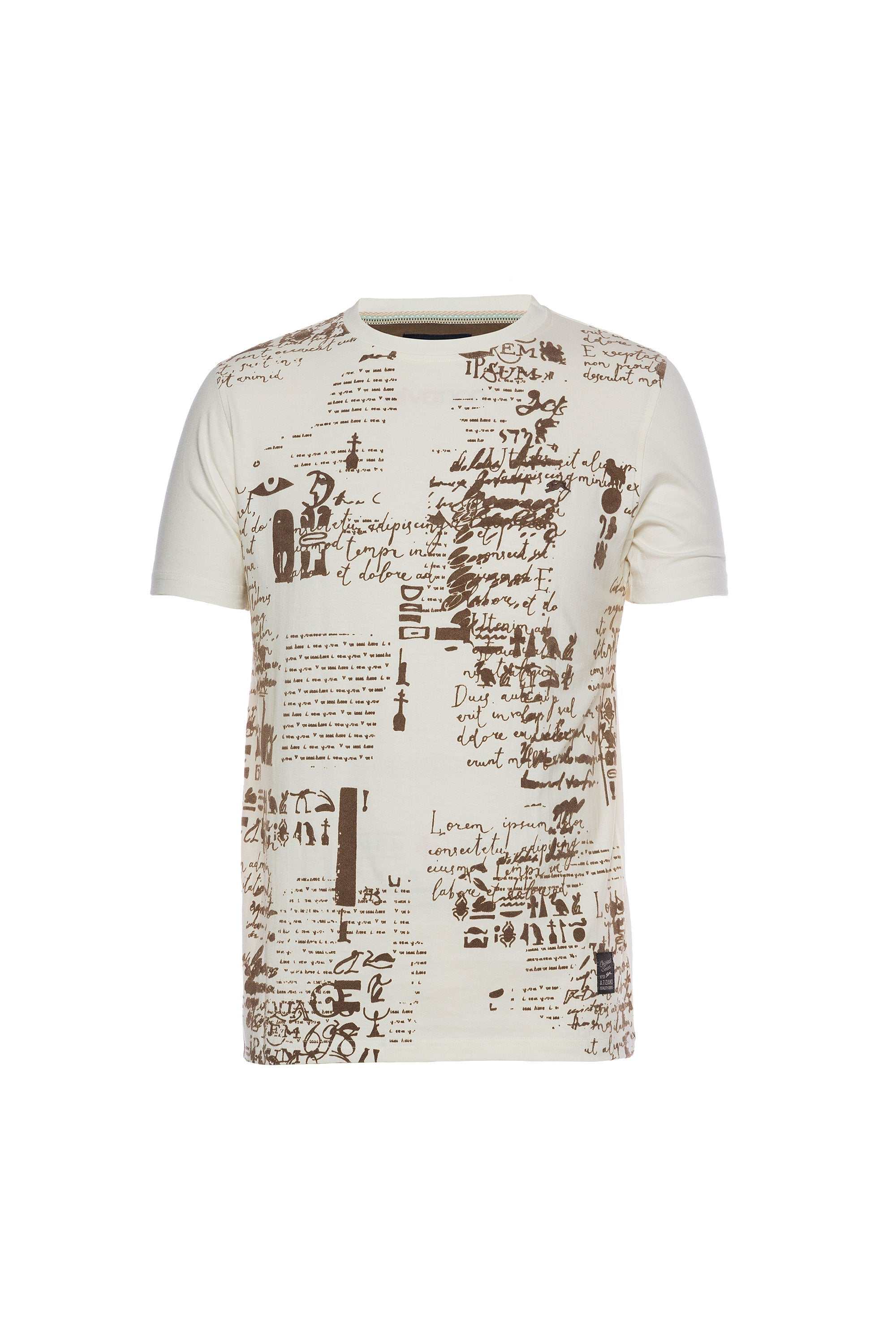 Ben Graphic Print Tee with short sleeves, center graphic print, rabbit embroidery, and authenticity label in 100% cotton jersey knit.