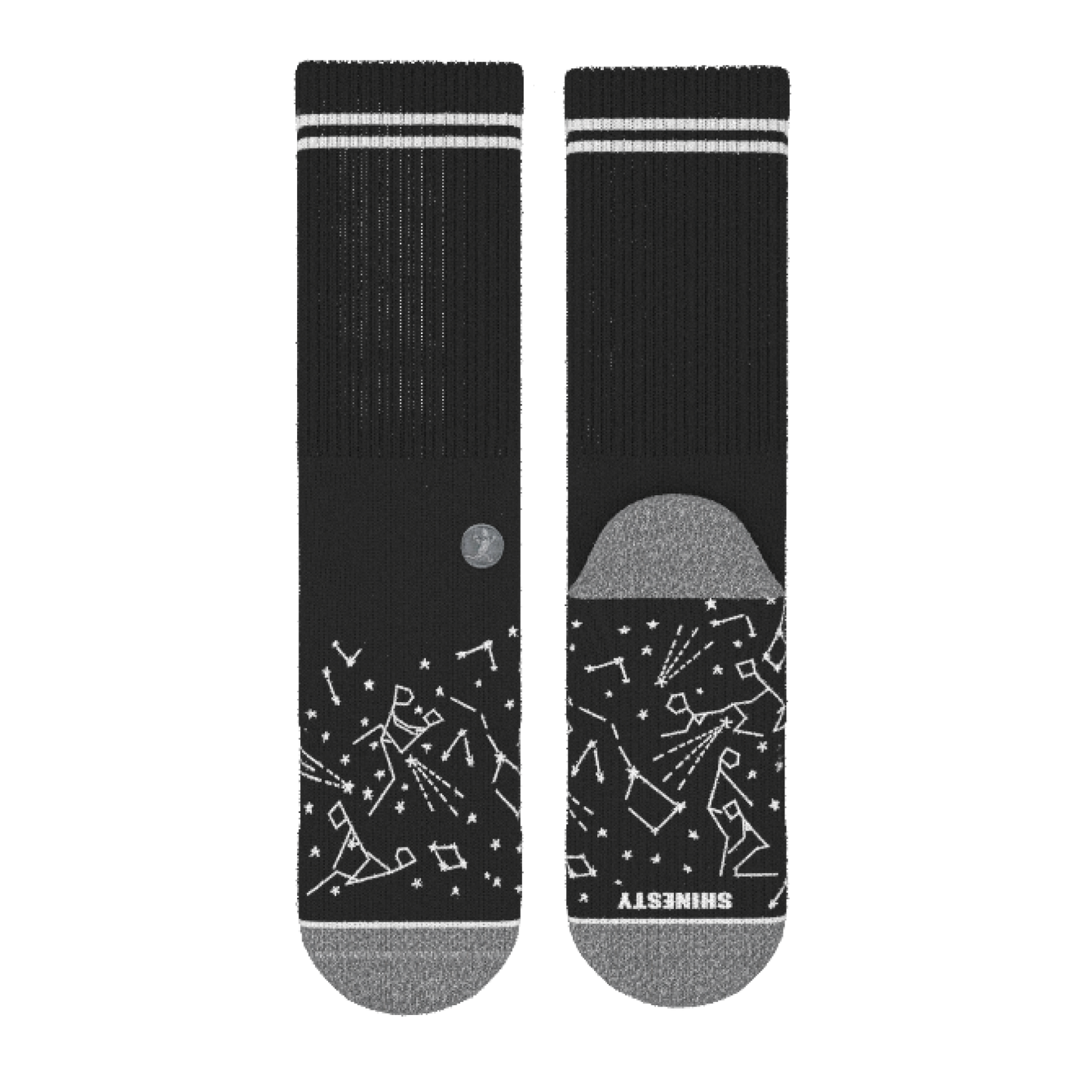 The Big Bang | Constellation Heel Hammock™ Crew Socks Close-Up Detail