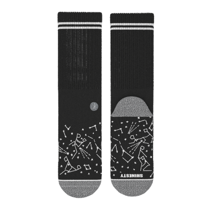 The Big Bang | Constellation Heel Hammock™ Crew Socks Close-Up Detail