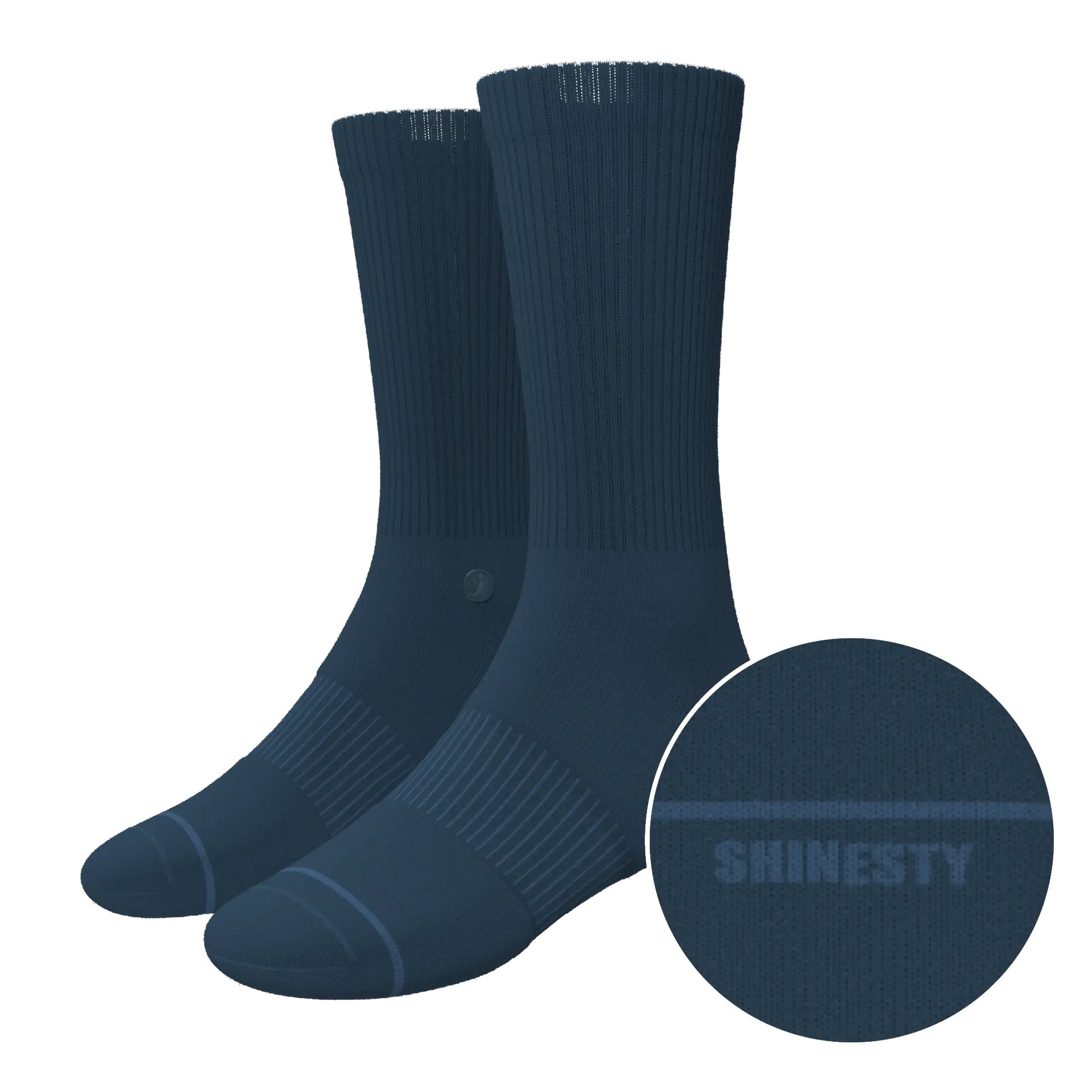 The Big Blue | Navy Heel Hammock™ Crew Socks - MENLL