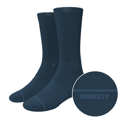The Big Blue | Navy Heel Hammock™ Crew Socks - MENLL