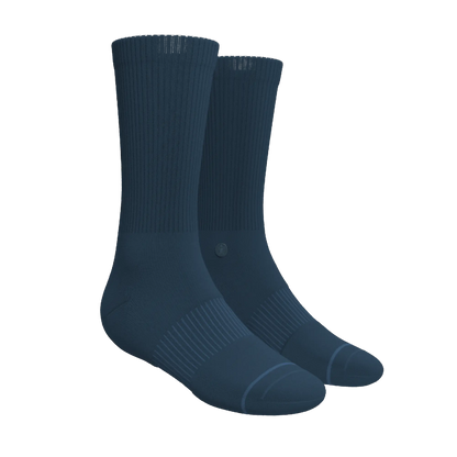 The Big Blue | Navy Heel Hammock™ Crew Socks - MENLL