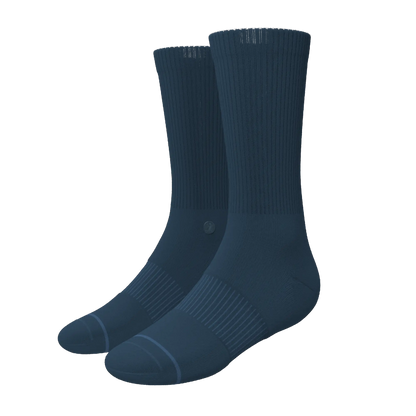 The Big Blue | Navy Heel Hammock™ Crew Socks - MENLL