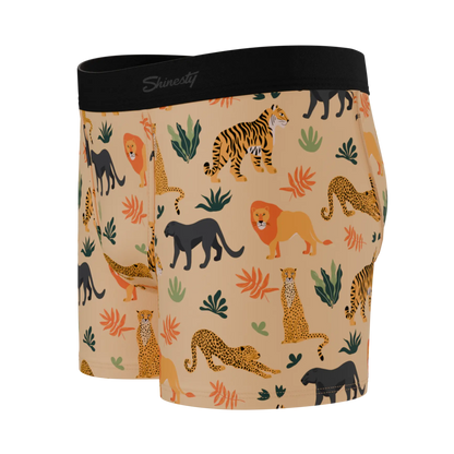 The Big Cat Conga | Safari Animals Boy's Boxer Briefs Shinesty