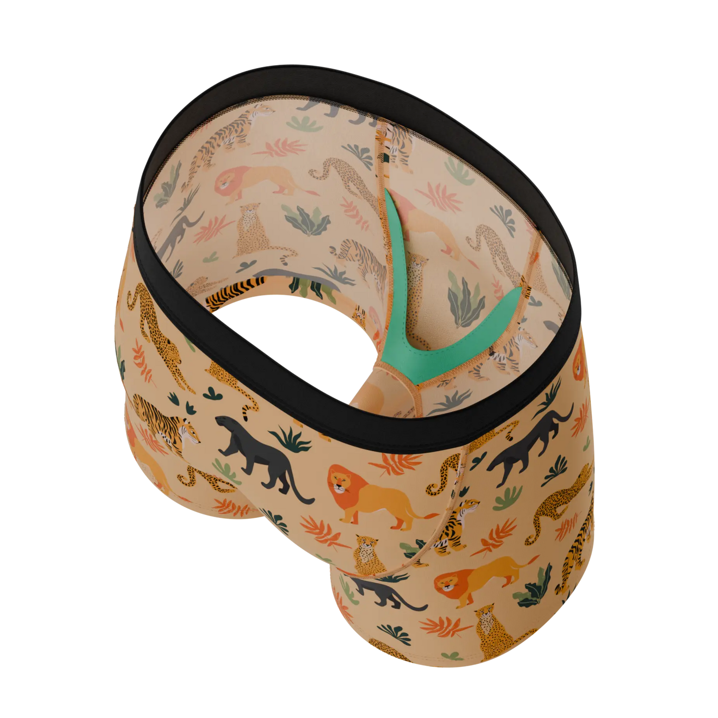 The Big Cat Conga | Safari Animals Boy's Boxer Briefs Shinesty