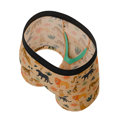 The Big Cat Conga | Safari Animals Boy's Boxer Briefs Shinesty