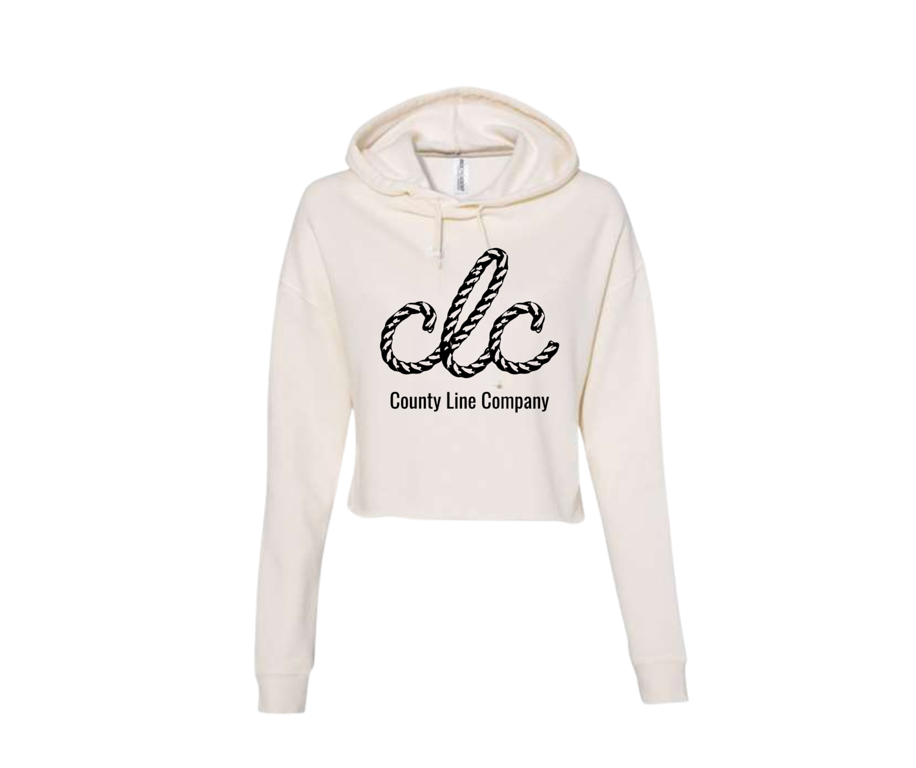 Bone Cropped Brand Hoodie County Line Company