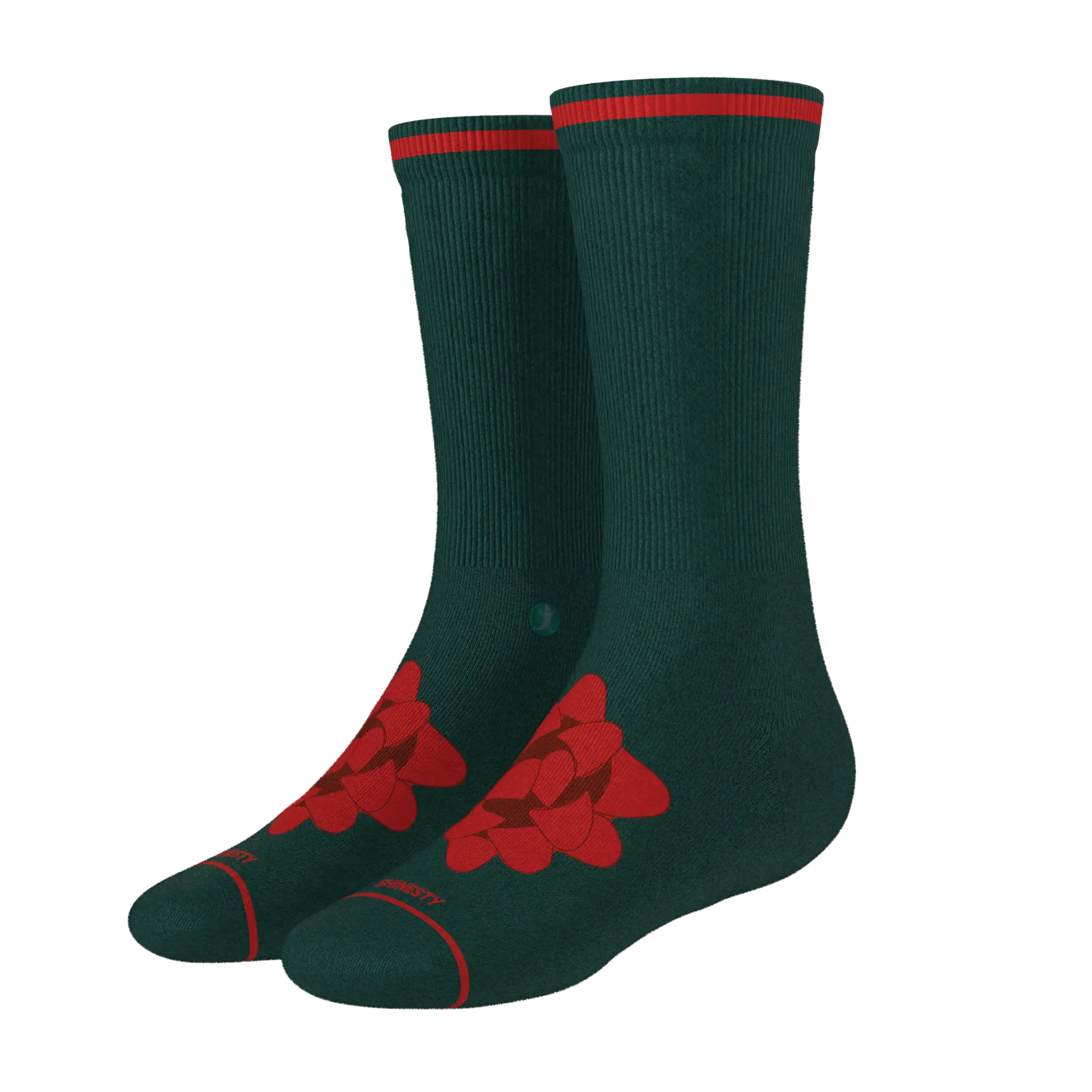 The Bow On Top | Ribbon Present Heel Hammock™ Crew Socks - MENLL