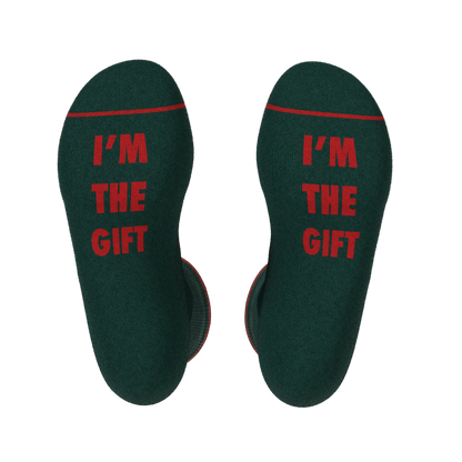 The Bow On Top | Ribbon Present Heel Hammock™ Crew Socks - MENLL