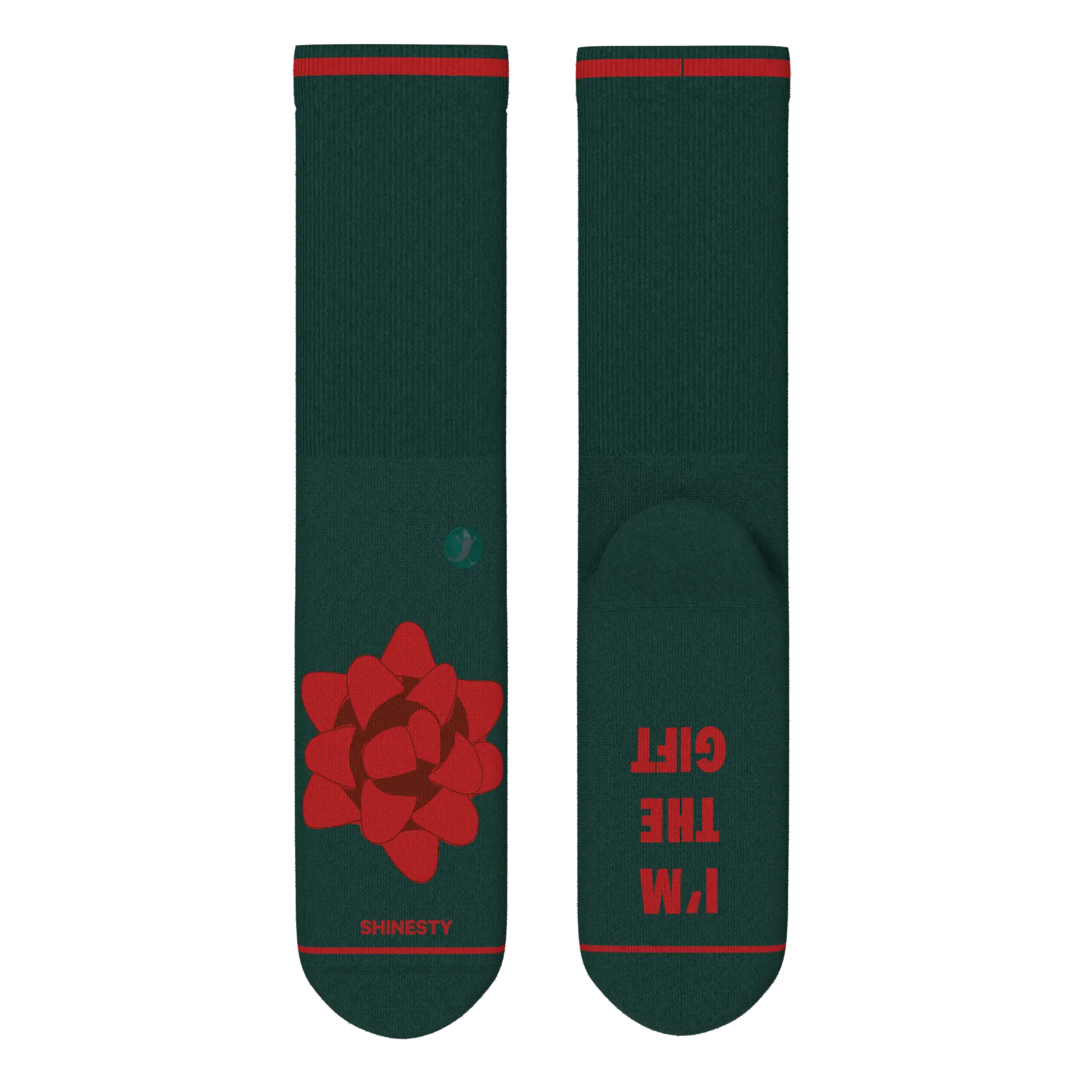 The Bow On Top | Ribbon Present Heel Hammock™ Crew Socks - MENLL