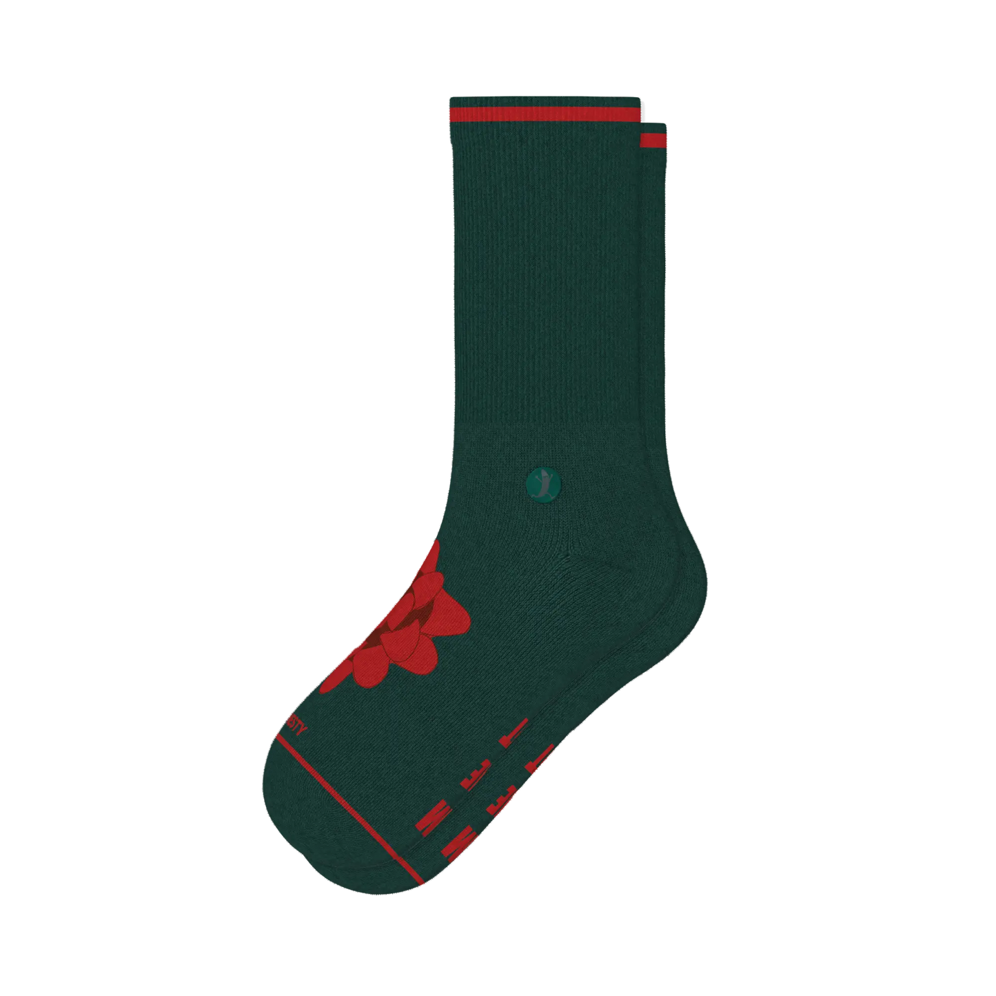 The Bow On Top | Ribbon Present Heel Hammock™ Crew Socks - MENLL