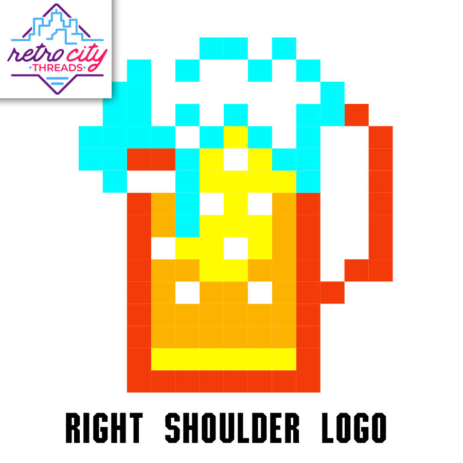 Retro City Threads Retro City Threads Buffalo Sabres Bubble Bobble 8-Bit Custom Hockey Jersey - Back View