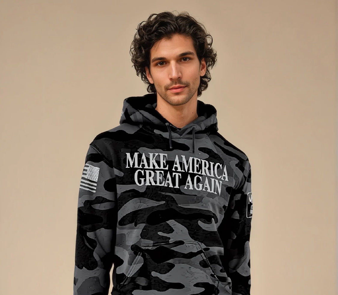 Jackets - MAGA Camo Hoodie D.O.G.E SWAG