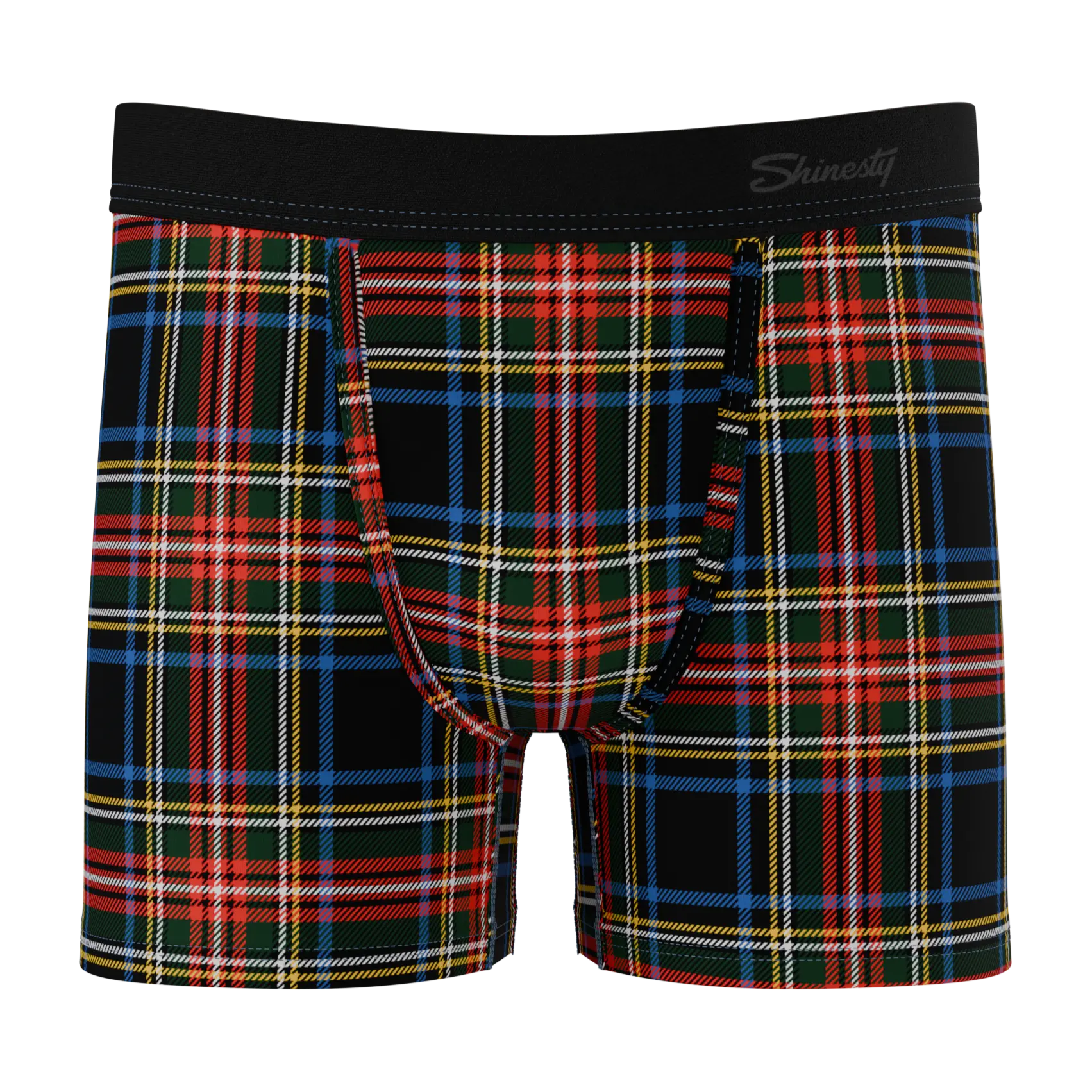 The Cappuccino | Holiday Tartan Plaid Boy's Boxer Briefs Shinesty