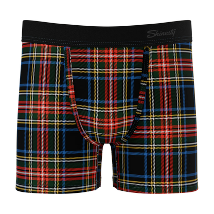 The Cappuccino | Holiday Tartan Plaid Boy's Boxer Briefs Shinesty