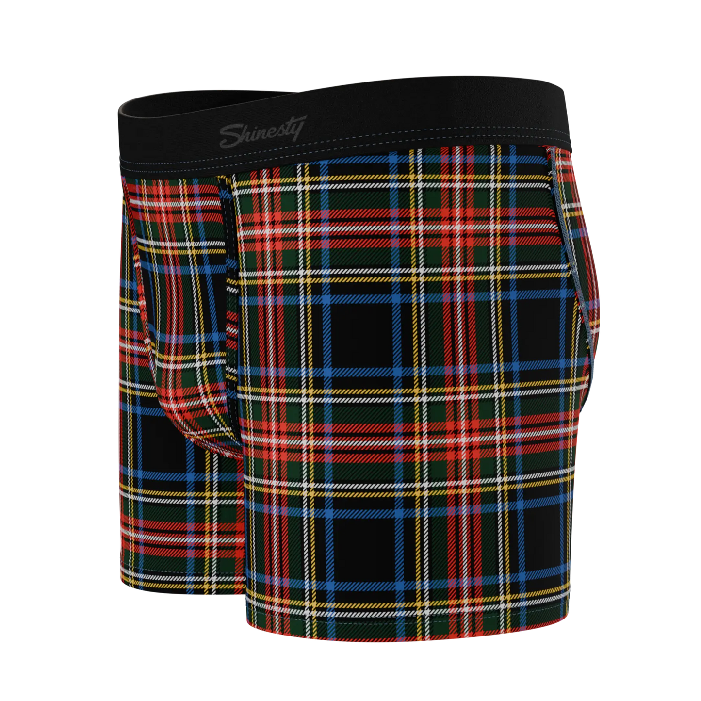 The Cappuccino | Holiday Tartan Plaid Boy's Boxer Briefs Shinesty