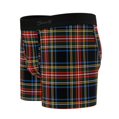 The Cappuccino | Holiday Tartan Plaid Boy's Boxer Briefs Shinesty