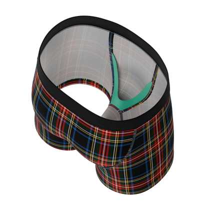 The Cappuccino | Holiday Tartan Plaid Boy's Boxer Briefs Shinesty