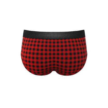 The Cardinal | Micro Buffalo Check Ball Hammock® Pouch Underwear Briefs - MENLL