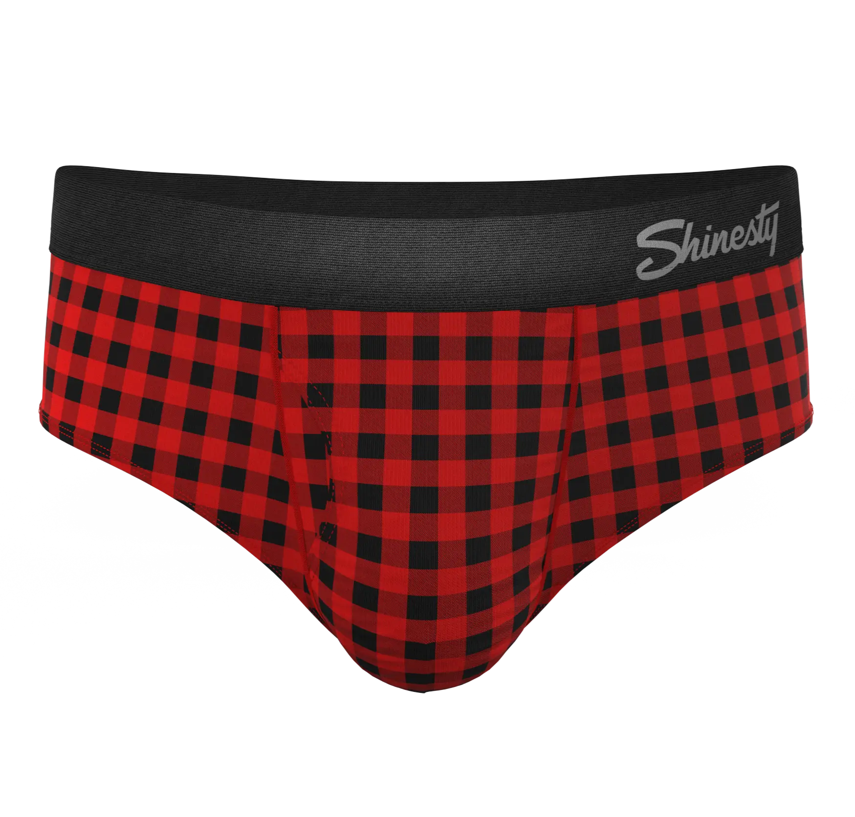 The Cardinal | Micro Buffalo Check Ball Hammock® Pouch Underwear Briefs - MENLL