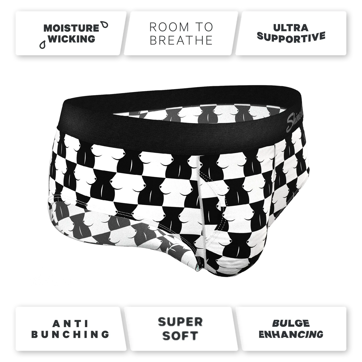 The Chest Mate | Checkered Ball Hammock® Pouch Underwear Briefs - MENLL