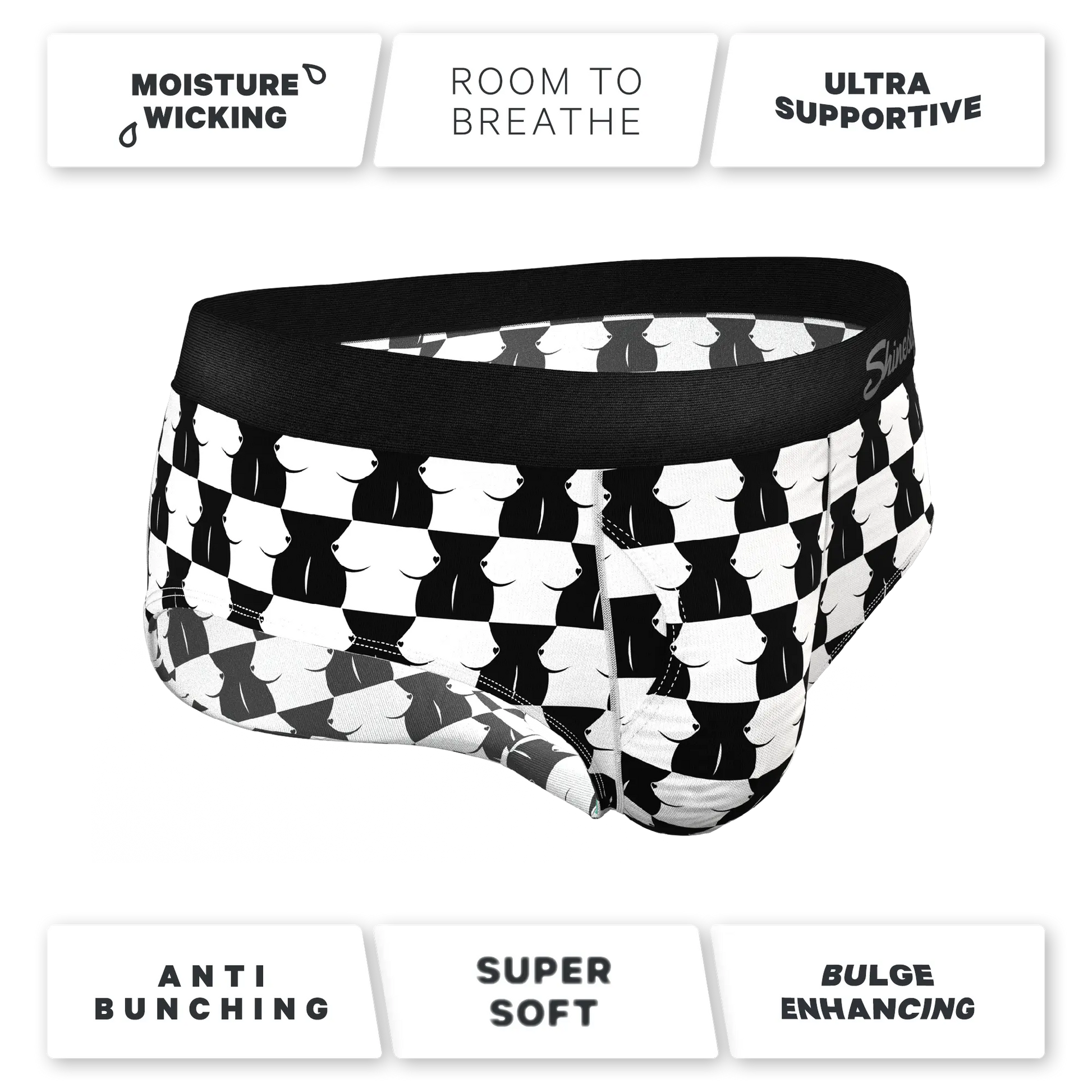The Chest Mate | Checkered Ball Hammock® Pouch Underwear Briefs - MENLL