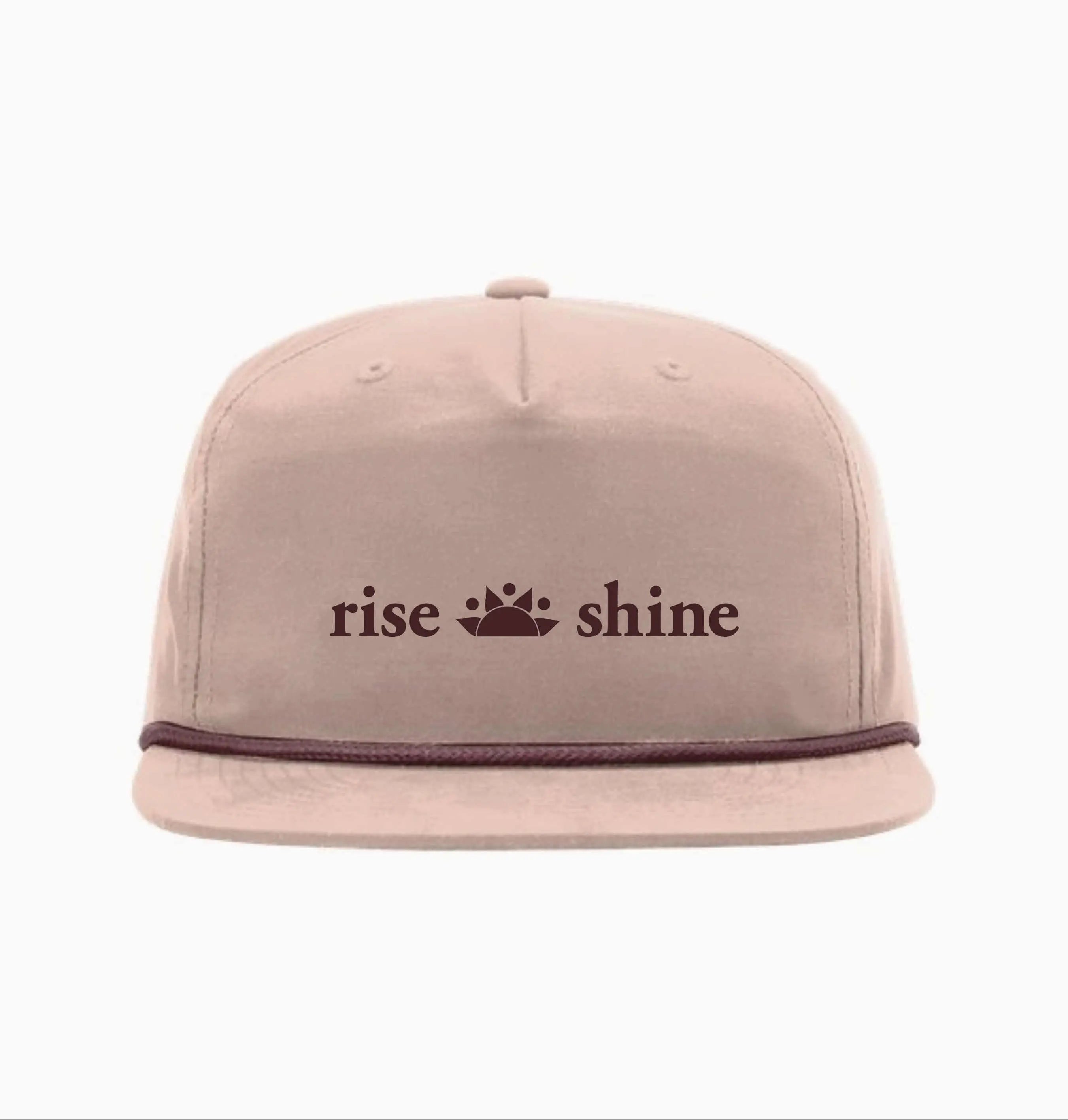rise and shine Flat Bill with Braid cap Peach/Maroon | MENLL