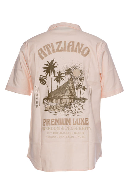 A.Tiziano A.Tiziano Men Shirts - Clark | Short Sleeve Linen Shirt - Premium Quality - Premium Quality