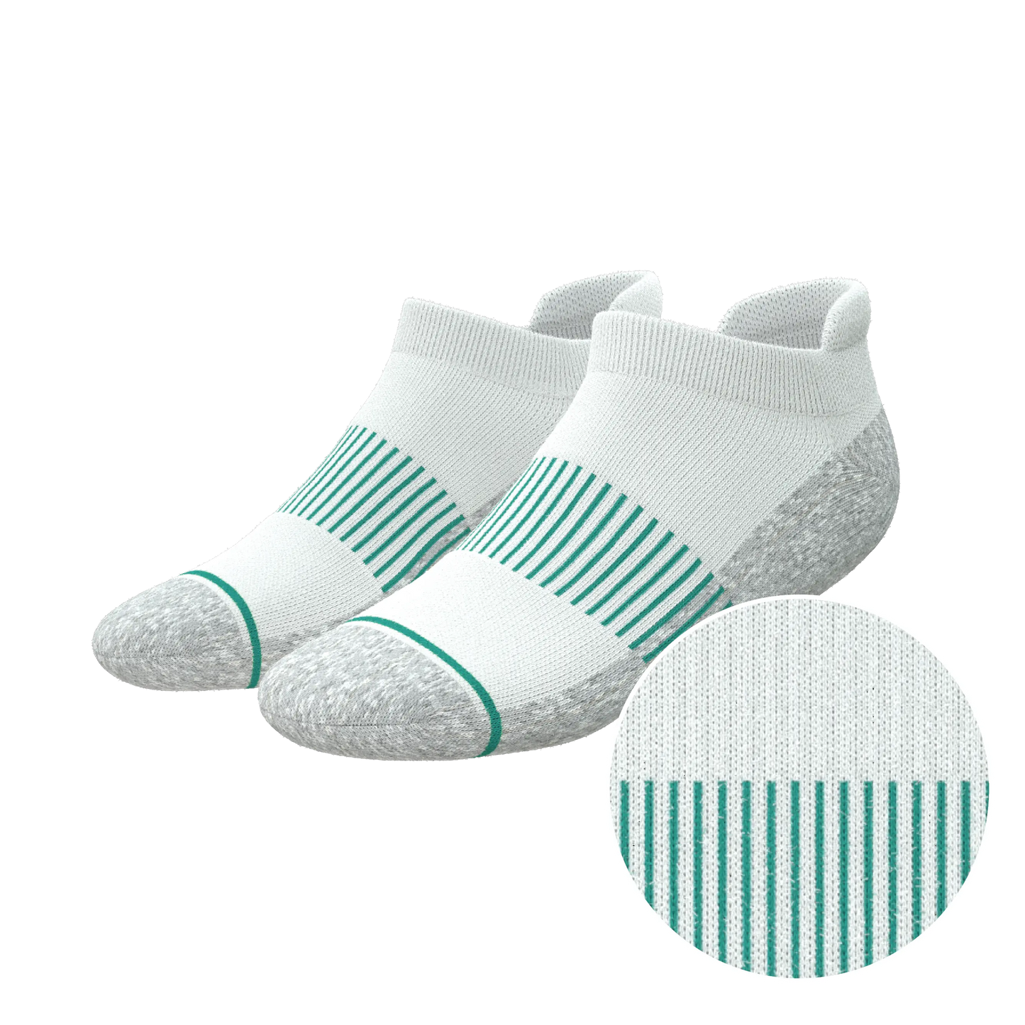 The Cloud 9 | White Stay Weird Heel Hammock™ Ankle Socks - MENLL
