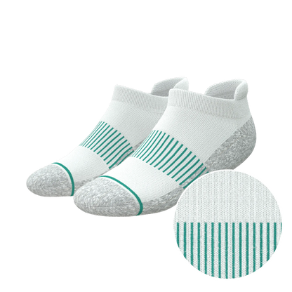 The Cloud 9 | White Stay Weird Heel Hammock™ Ankle Socks - MENLL