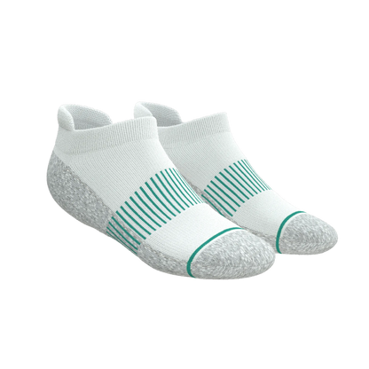 The Cloud 9 | White Stay Weird Heel Hammock™ Ankle Socks - MENLL