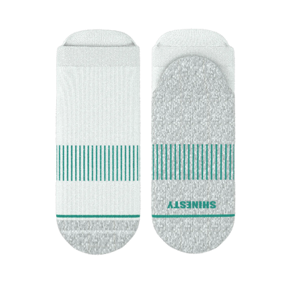 The Cloud 9 | White Stay Weird Heel Hammock™ Ankle Socks - MENLL
