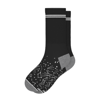 Shinesty The Big Bang | Constellation Heel Hammock™ Crew Socks - Front View