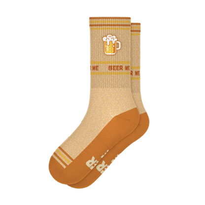 The Barley Pop | Beer Heel Hammock™ Crew Socks - MENLL