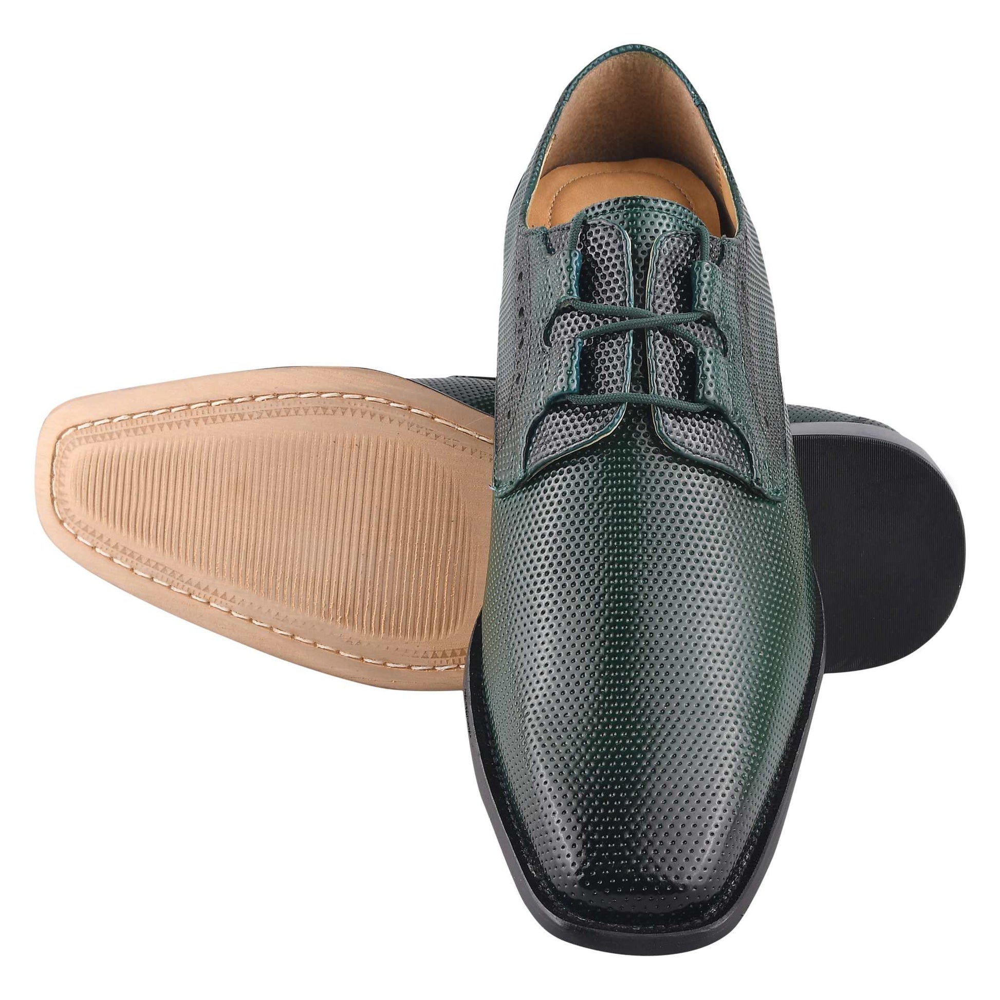 Blacktown Genuine Leather Oxford Style Lace-Up Dress Shoes For Men - MENLL