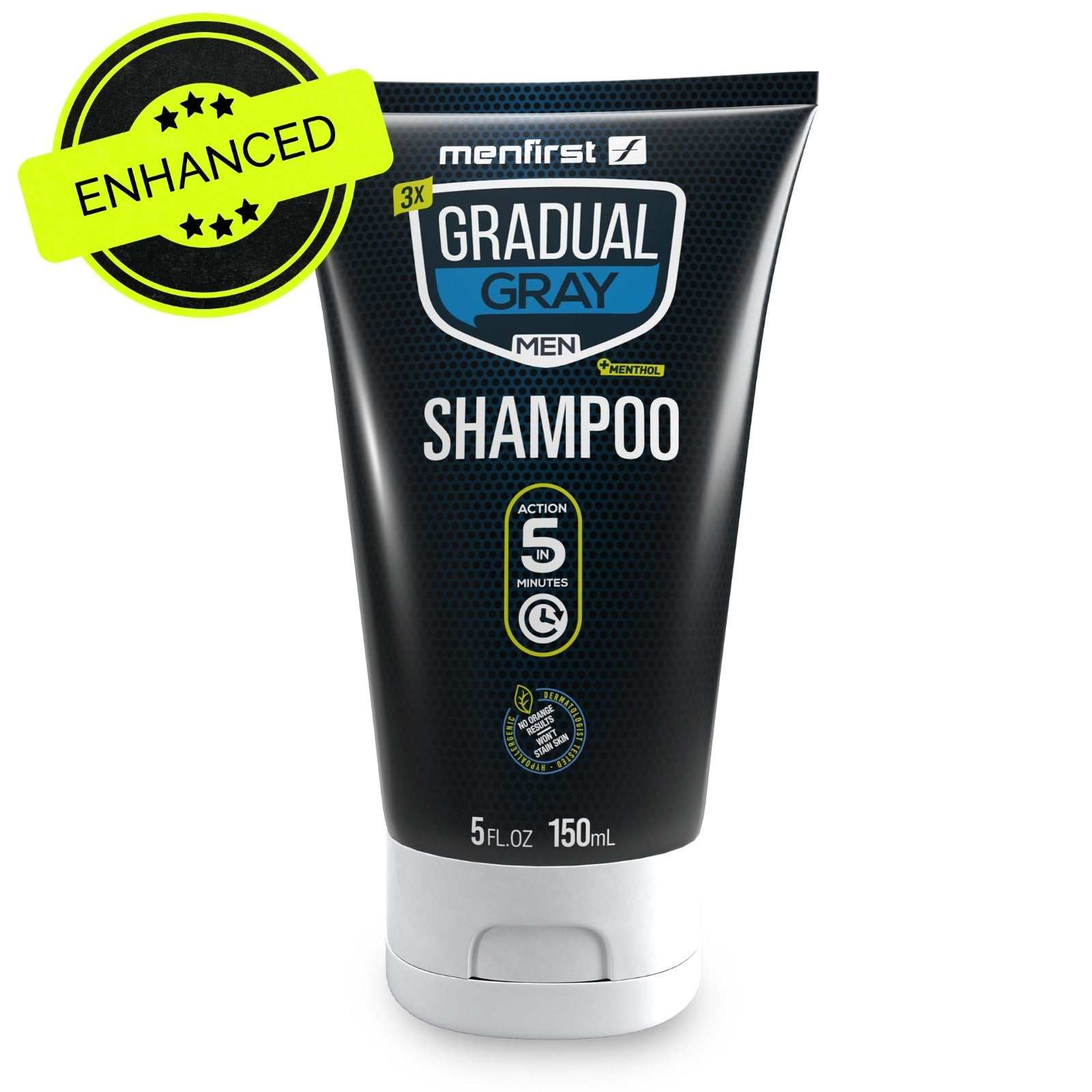 Menfirst Gradual Gray - 3-in-1 Shampoo - Natural Darkening Formula - 3 Pack - 5 Oz Each - MENLL
