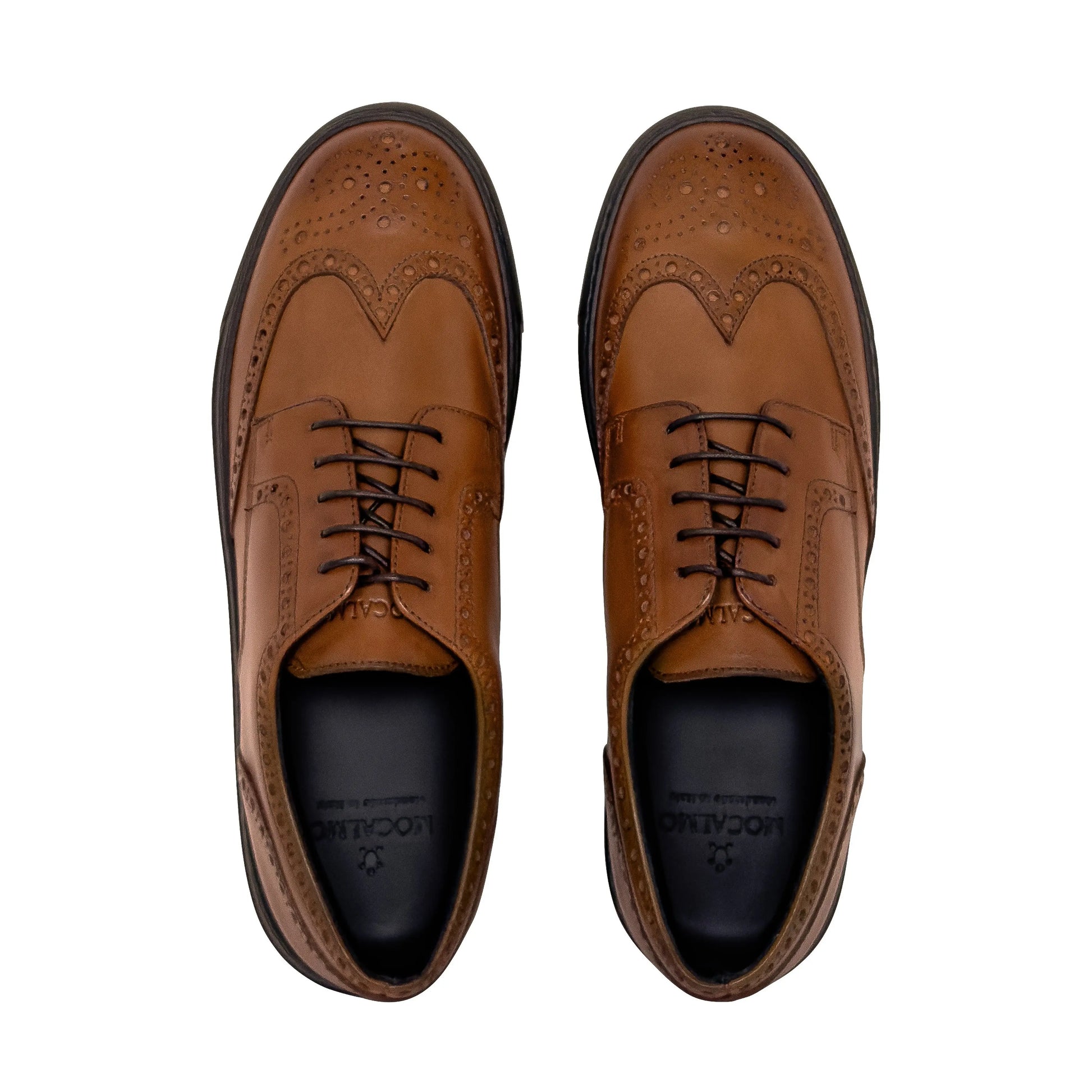 Men's Don Giovanni Wingtips - Cognac by MOCALMO