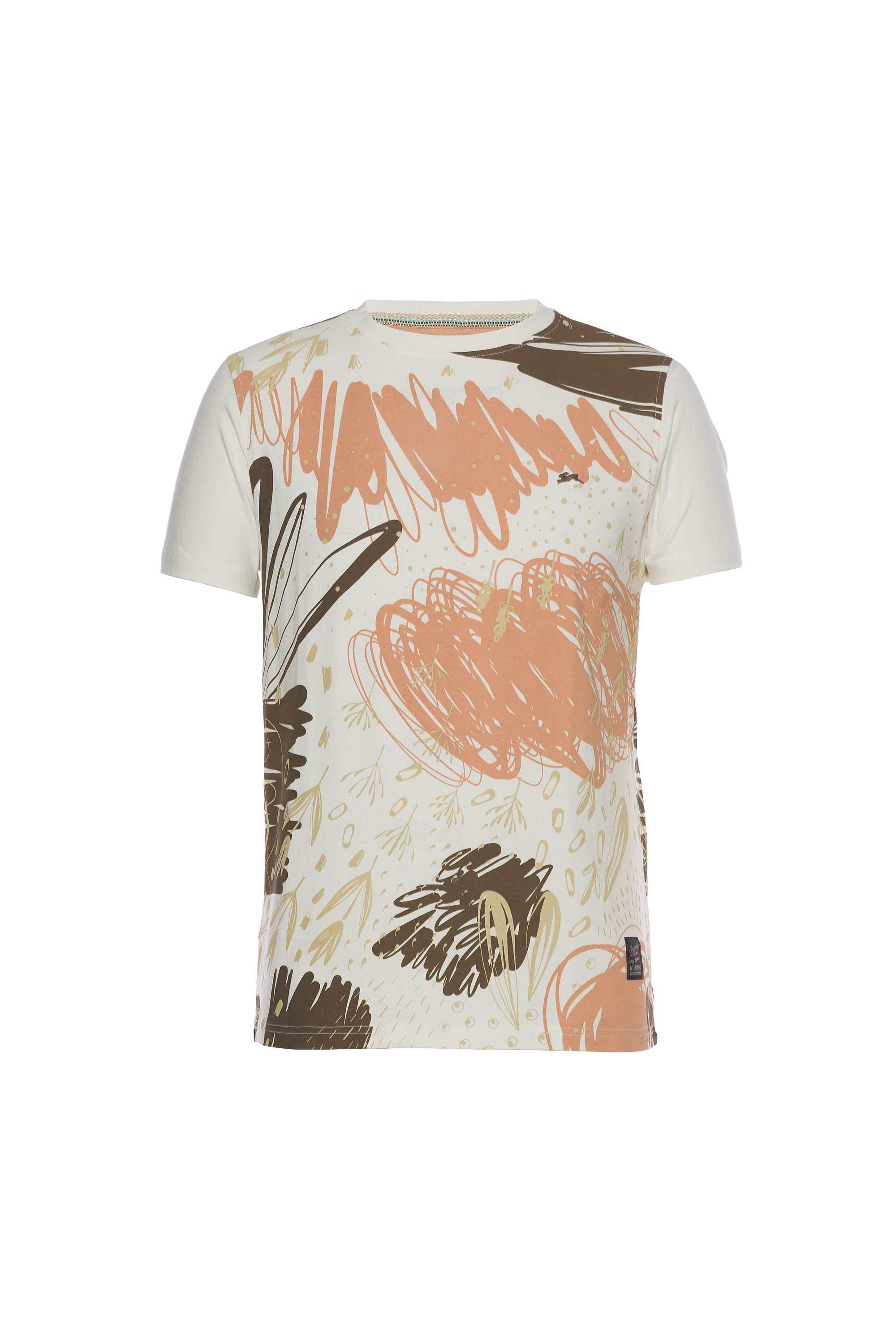 Dominic graphic print tee with short sleeves and rabbit design.