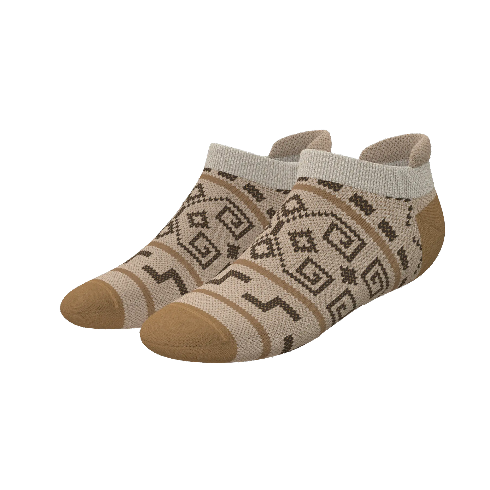 The Dude Abides | Aztec Sweater Heel Hammock™ Ankle Socks - MENLL