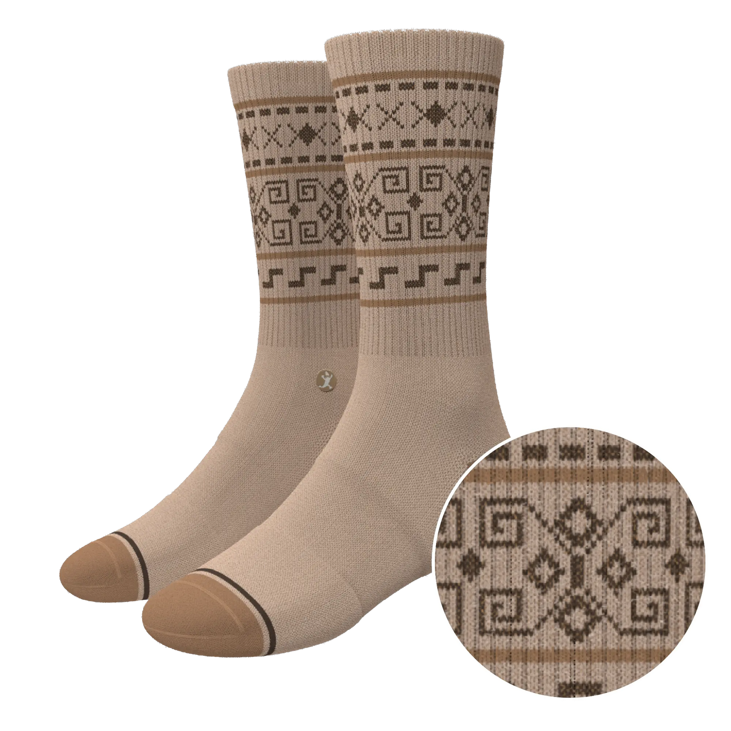 The Dude Abides | Aztec Sweater Heel Hammock™ Crew Socks - MENLL