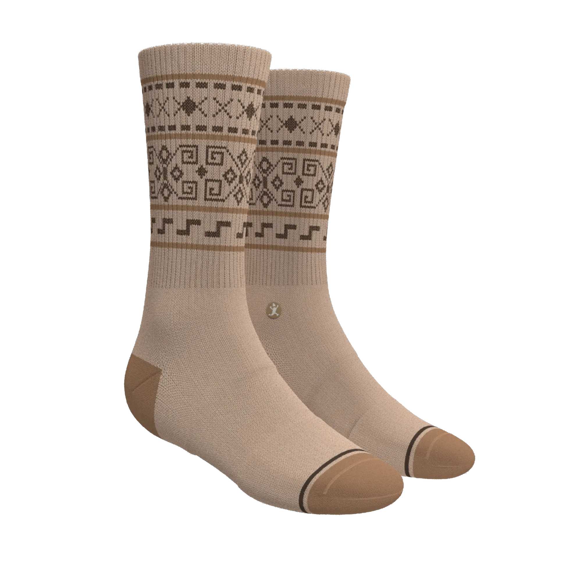 The Dude Abides | Aztec Sweater Heel Hammock™ Crew Socks - MENLL