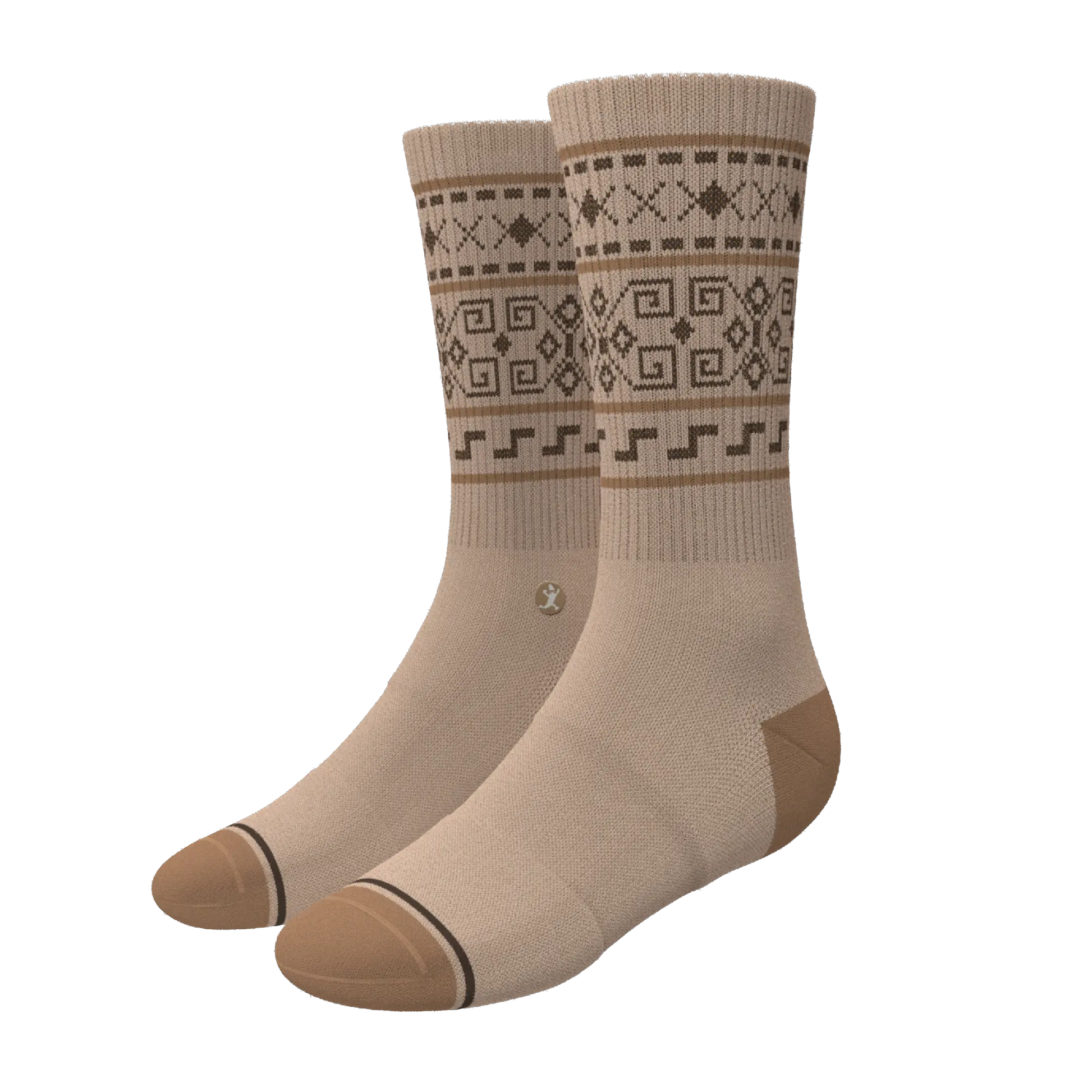 The Dude Abides | Aztec Sweater Heel Hammock™ Crew Socks - MENLL