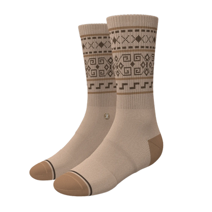 The Dude Abides | Aztec Sweater Heel Hammock™ Crew Socks - MENLL