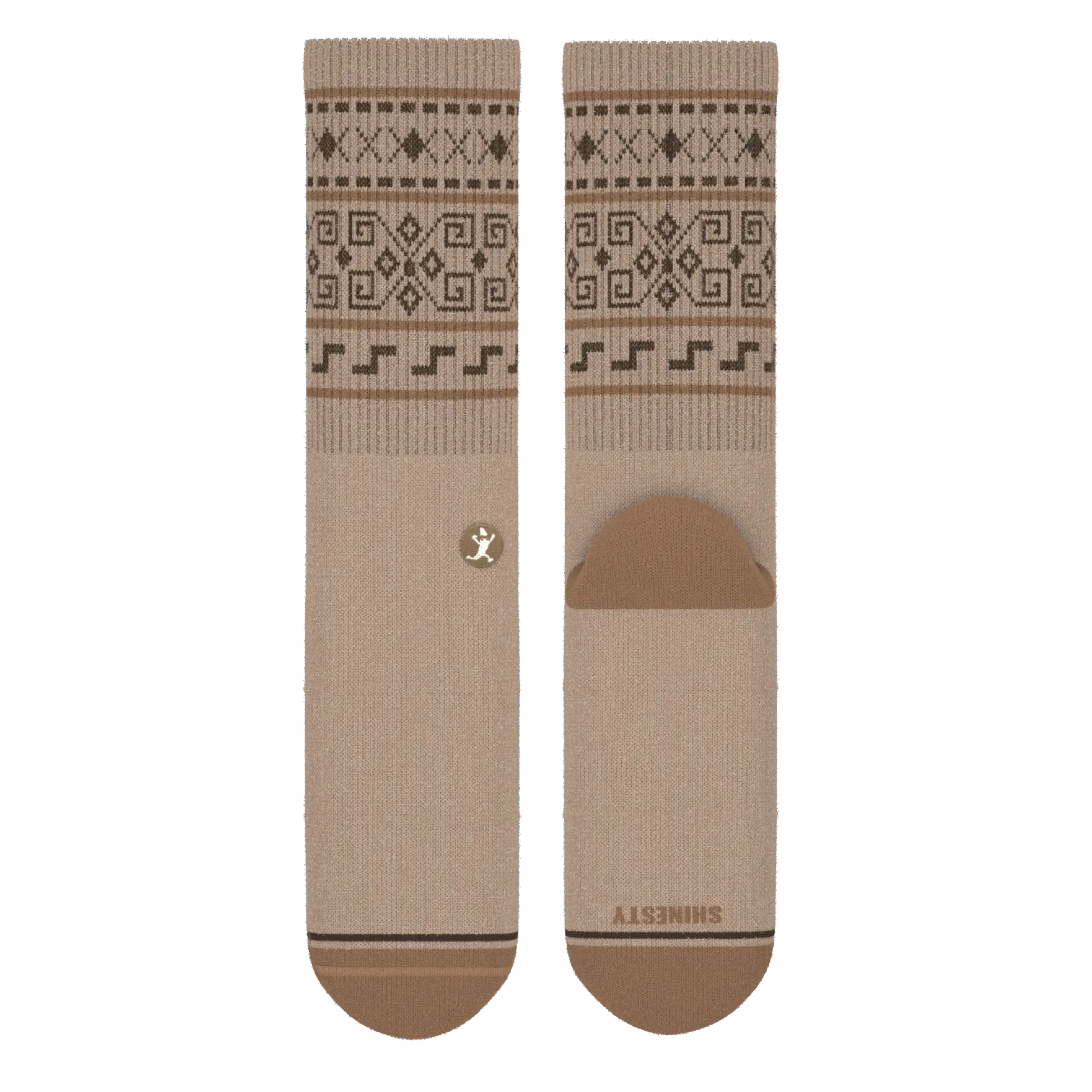 The Dude Abides | Aztec Sweater Heel Hammock™ Crew Socks - MENLL