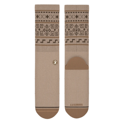 The Dude Abides | Aztec Sweater Heel Hammock™ Crew Socks - MENLL