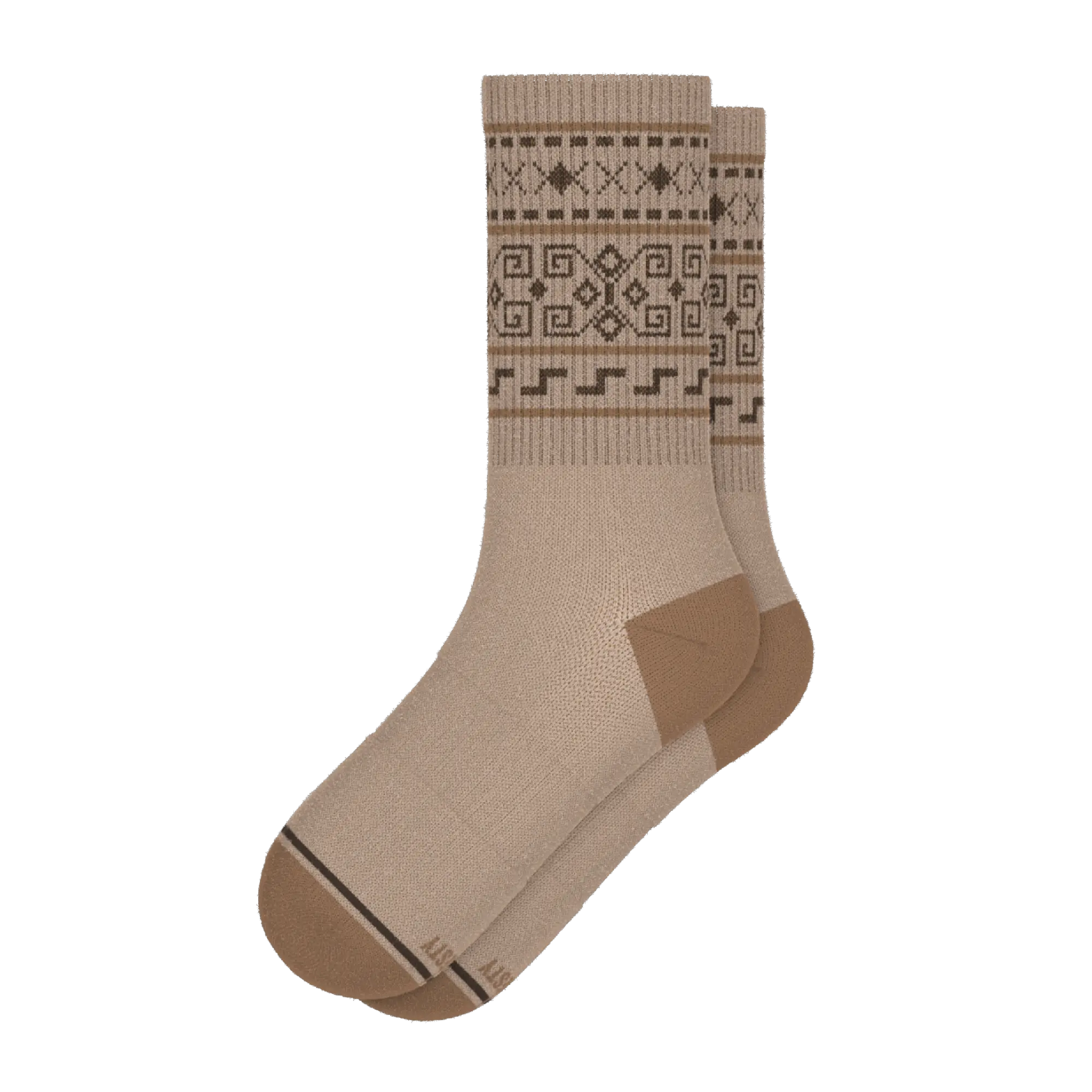 The Dude Abides | Aztec Sweater Heel Hammock™ Crew Socks - MENLL