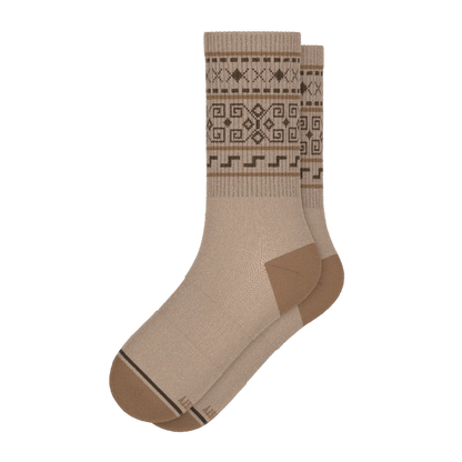 The Dude Abides | Aztec Sweater Heel Hammock™ Crew Socks - MENLL