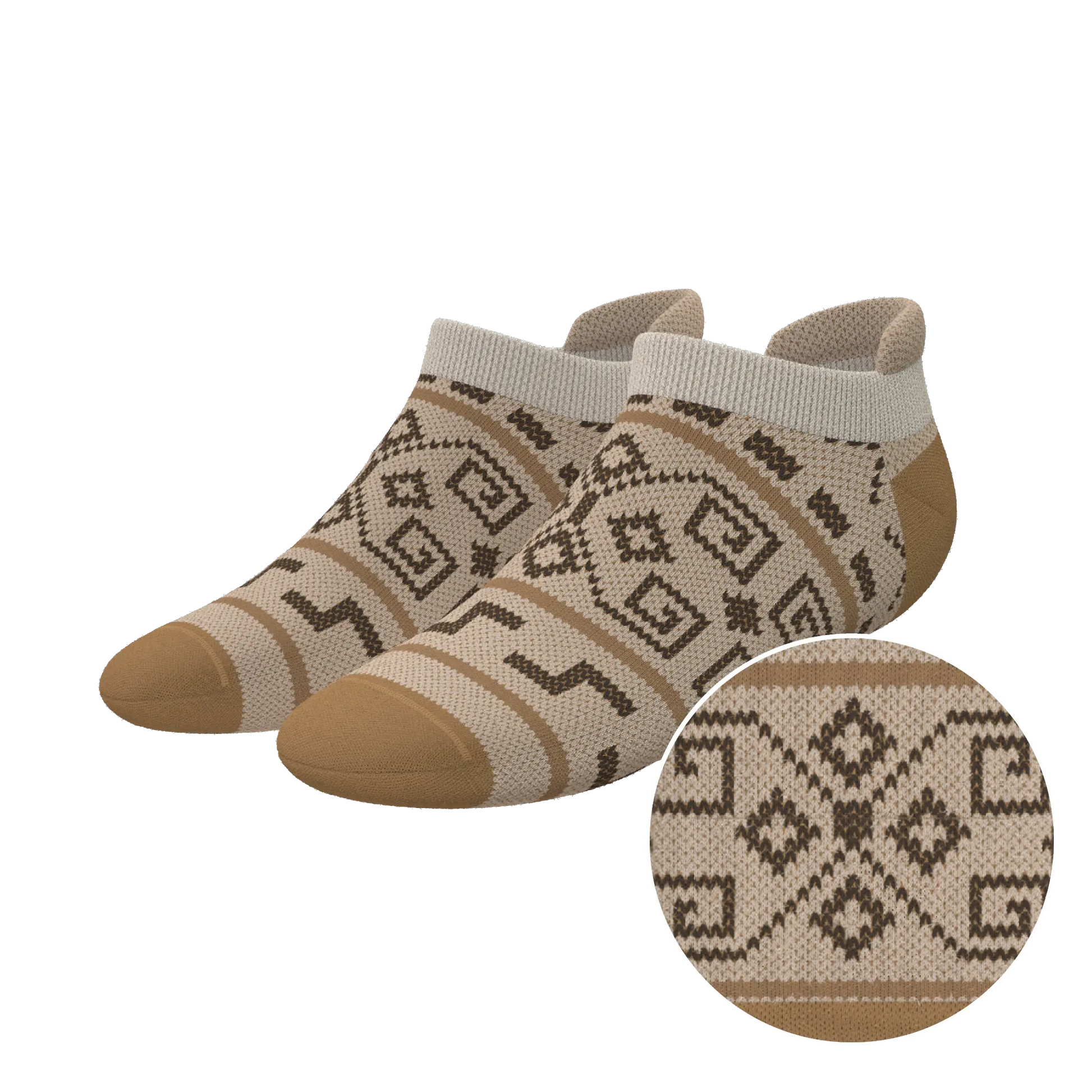 The Dude Abides | Aztec Sweater Heel Hammock™ Ankle Socks - MENLL