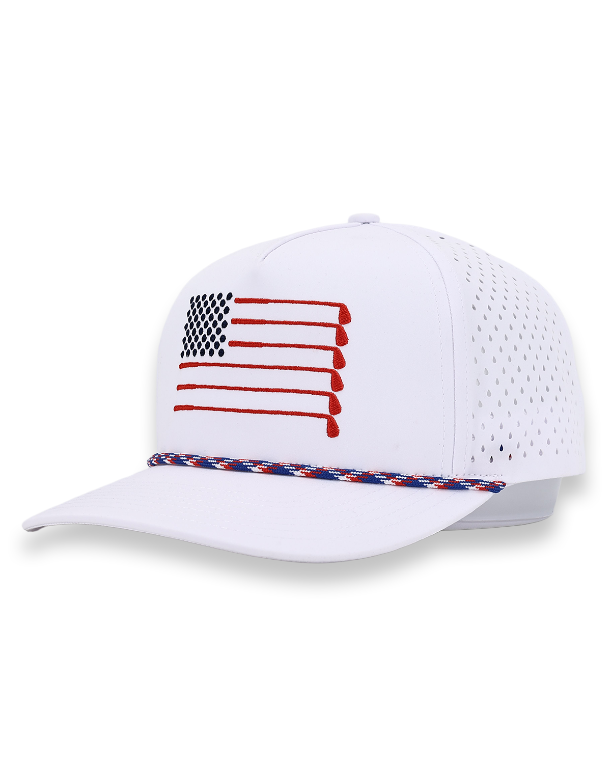 2putt American Flag Rope Flat Bill Hat - Main Product Image