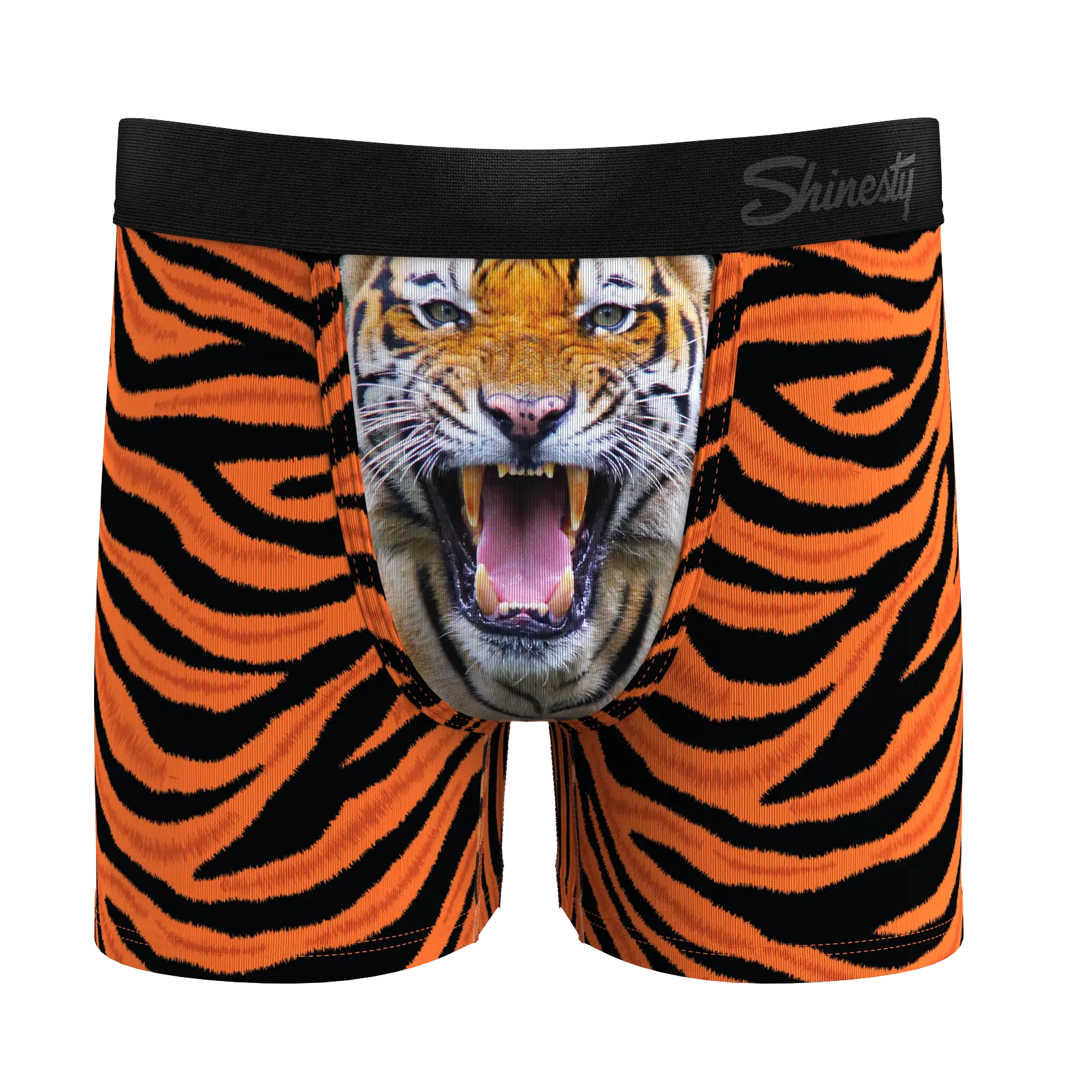 The Feral Feline | Tiger Print Boy's Boxer Briefs - MENLL